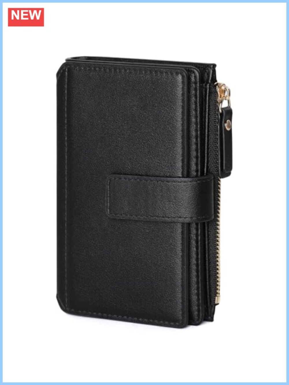 RFID Blocking PU Leather Wallet 16 Card Slots ID Window Coin Pocket